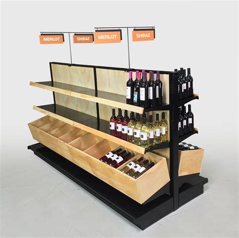 Wine Displays For Liquor Stores Island Fixture Kit 54h X 8ft L