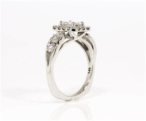 radiant diamond halo wedding ring ambrosia