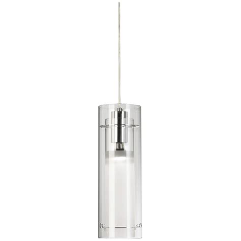 Et2 5 1 2 Wide Clear Cylinder And Frosted Glass Modern Pendant Light 36544 Lamps Plus