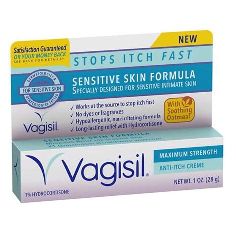 Vagisil Maximum Strength Anti Itch Cream With Soothing Oatmeal Oz Walmart Com