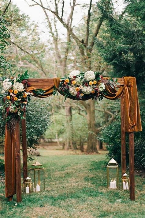 30 Outdoor Fall Wedding Arches And Backdrops Oh The Wedding Day Is Coming