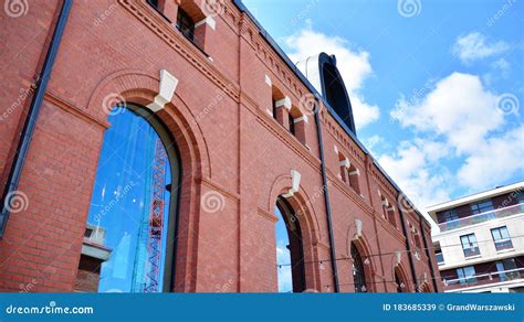 Revitalized Red Brick Building And Modern Office Building Stock Image