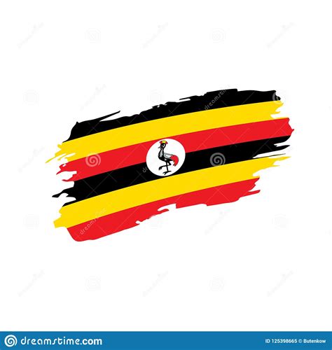 Uganda Flag Vector Illustration Stock Vector Illustration Of