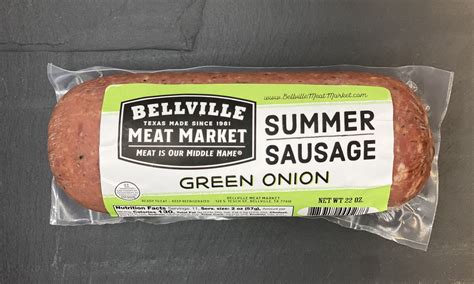 Green Onion Summer Sausage 2 16 Oz 10 Servings Bellville Meat Market