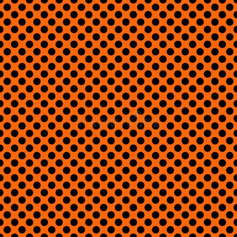 Tile Vector Pattern With Black Polka Dots On Orange Background Stock Vector Illustration Of