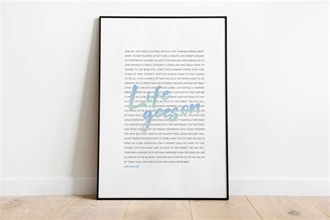 Bts Life Goes On Lyrics Prints Bts Lyrics Poster Kpop Etsy