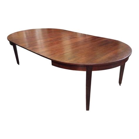 Traditional Mahogany 54 Dining Table With 4 Leaves Chairish