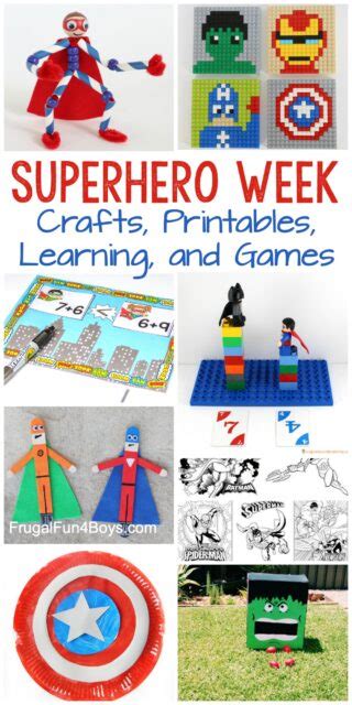 Superhero Week Crafts Activities And Learning Activities Frugal