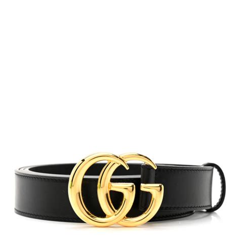 Gucci Plutone Calfskin Double G 30mm Belt 110 44 Black 1241397