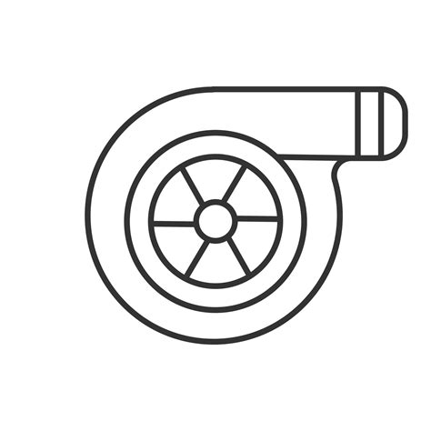 Turbocharger Linear Icon Thin Line Illustration Colloquially Turbo