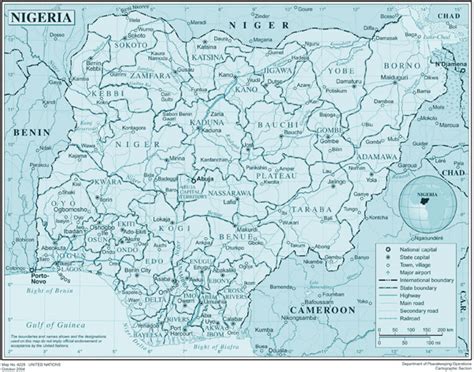 High Resolution Detailed Administrative And Political Map Of Nigeria