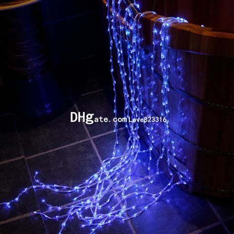 6mw3mh 640led Water Flow Waterfall Snowing Curtain Lights Fairy String