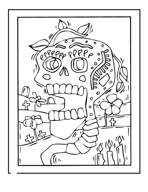 It is like color by number, but instead color by sight word. Free Printable Day of the Dead Coloring Pages - Best ...
