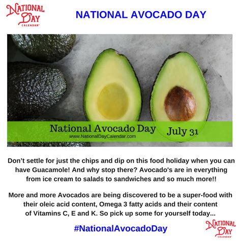 National Avocado Day July 31 Avocado Superfruit Holiday Recipes