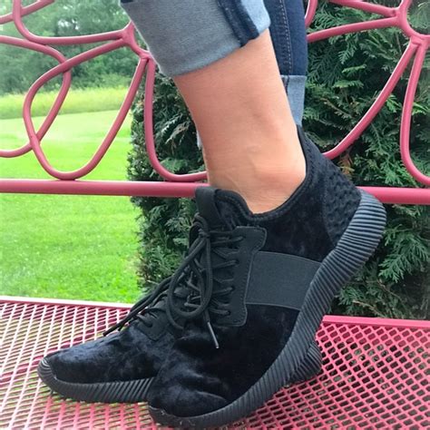 Threads And Trends Shoes Crushed Velvet Sneakers Poshmark