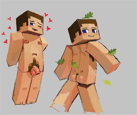 Rule 34 Ass Blue Eyes Falling Leaves Looking At Viewer Male Only Minecraft Naked Penis Showing