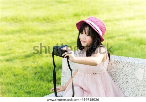 Little Asian Cute Girl Holding Camera Stock Photo 454918036 Shutterstock