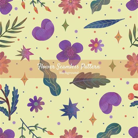 Colorful Hand Drawn Floral Seamless Pattern 20796943 Vector Art At Vecteezy