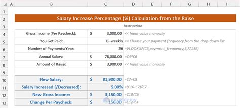 How To Calculate Salary Increase Percentage In Excel Exceldemy