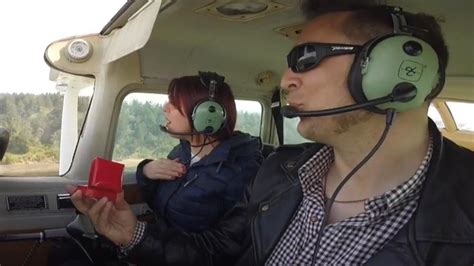 love is in the air man proposes to girlfriend from plane youtube
