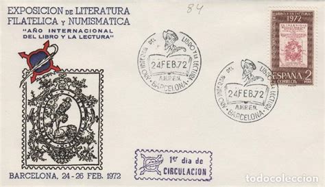 1972 Barcelona Año Internacional Del Libro Y Comprar Sobres Primer