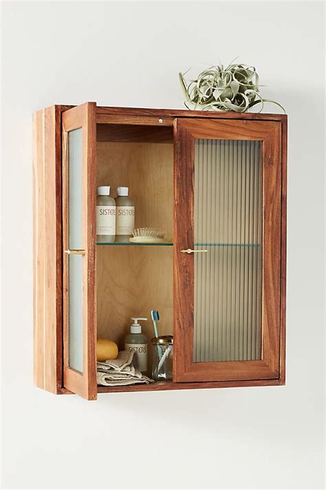 Ryan Ribbed Glass Double Bath Cabinet Bath Cabinets Double Bath