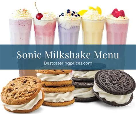 Sonic Milkshake Menu Prices 2023