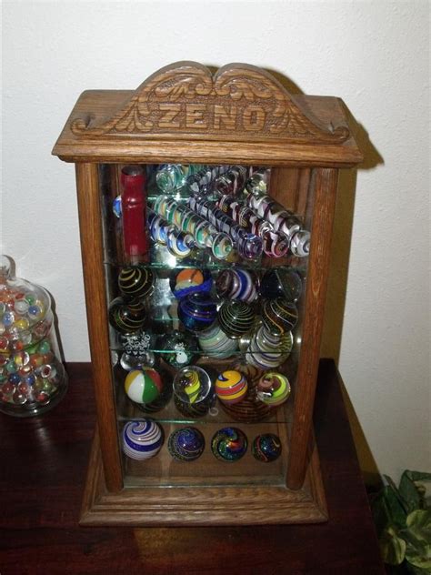 Zeno Gum Display Case Full Of Contemporary Marbles Display Case