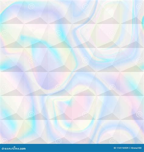 Abstract Holographic Geometric Seamless Pattern Stock Vector