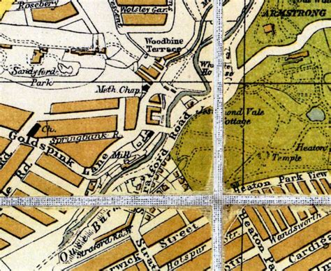 Bacons Map Newcastle 1920 Jesmond Vale Detail1 Tyne And Wear Archives