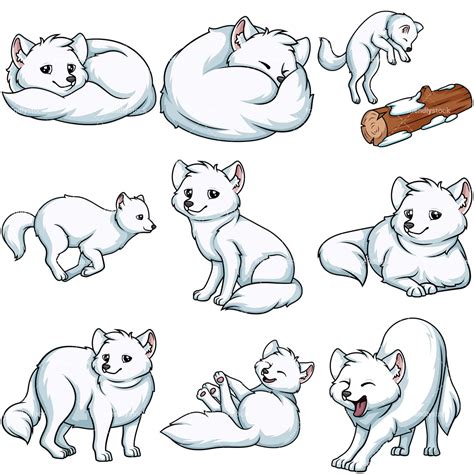 Arctic Fox Cartoon Vector Clipart Friendlystock