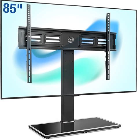 Fitueyes Universal Tv Stand For 50 80 Inch Tv Swivel 80 Degrees 4