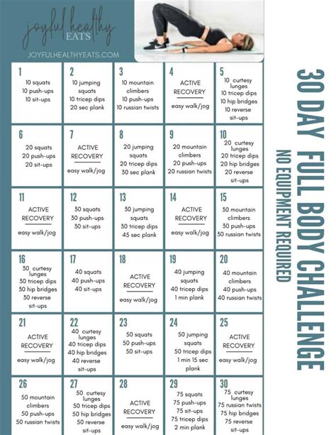 30 Day Fitness Challenge Calendar Lissy Phyllys