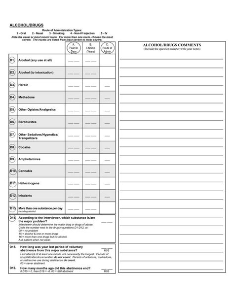 Addiction Severity ≡ Fill Out Printable Pdf Forms Online