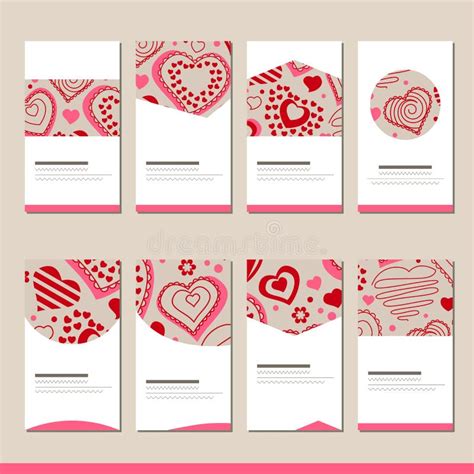 Set With Different Templates Cards For Your Design Stock Illustration