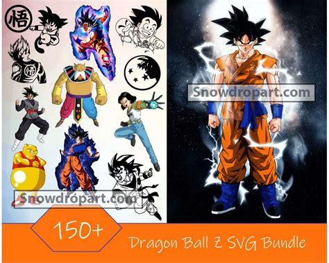 200 Dragon Ball Z Svg Bundle Goku Svg Dragon Ball Z Characters Svg