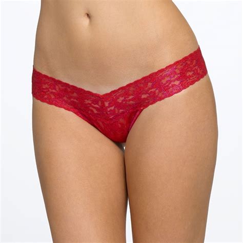 Hanky Panky Thong Low Rise Shimmer Lace Red Panties Underwear Timarco Co Uk