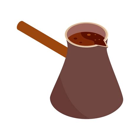 Cezve Coffee Pot Brewing Isometric Icon Design Vector Art At