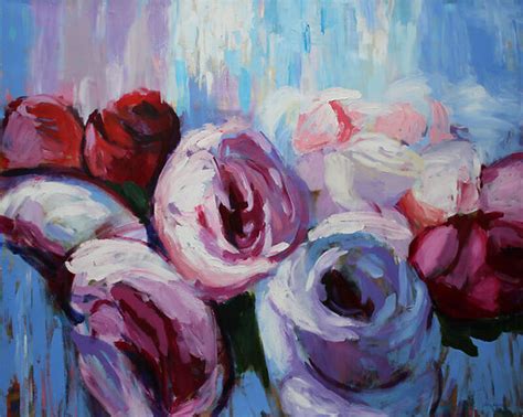 Claire Hardy Art Rose Garden Painting On The Bachelor
