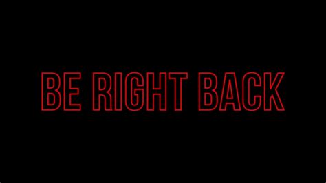 Be Right Back Text Red Color Stock Footage Video 100 Royalty Free