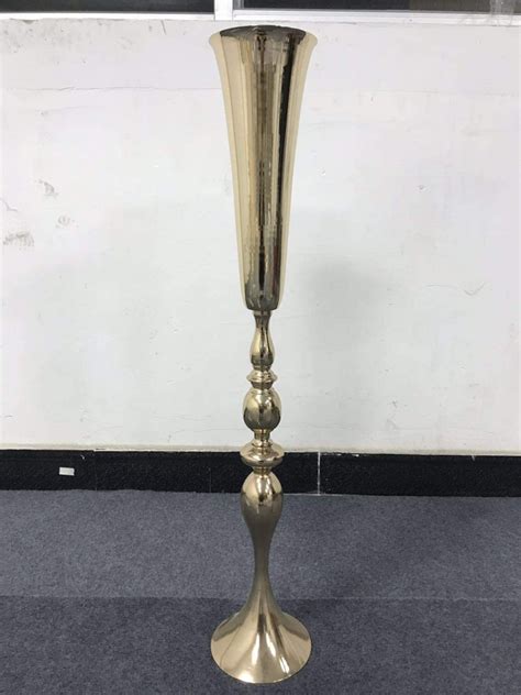 Everbon Set Of 10 Floor Vase Wedding Flower Vase Metal Gold