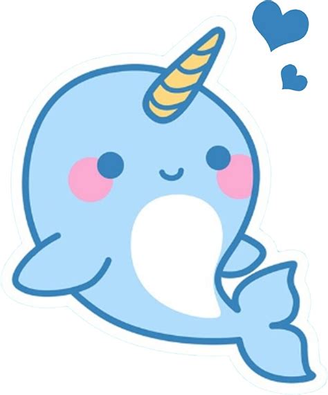 Narwhal Kawaii Stickers By María Fernanda Pérez Sánchez Redbubble