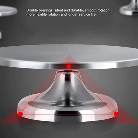 12inch Household Stainless Steel Cake Stands Turntable Rotating Base