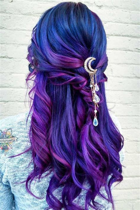 Purple Highlights On Black Hair