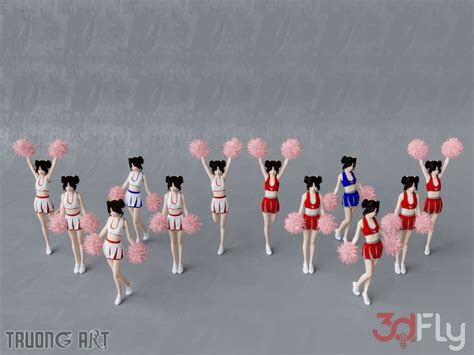 11204 Download Free 3d Cheerleader Dance Model By Truong Art 3dziporg 3d Model Free Download