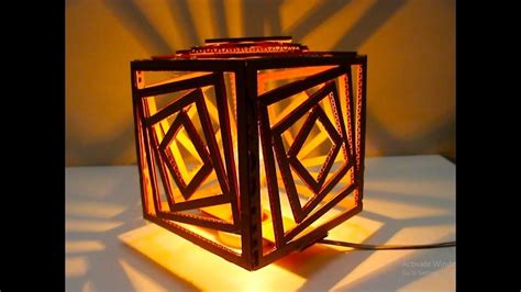 How To Make Mini Lamp With Recycled Cardboard Night Lamp Out Of