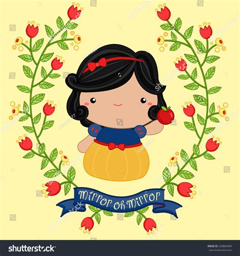Snow White Stock Vector Illustration 220860469 Shutterstock