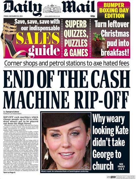 Newspaper Daily Mail United Kingdom Newspapers In