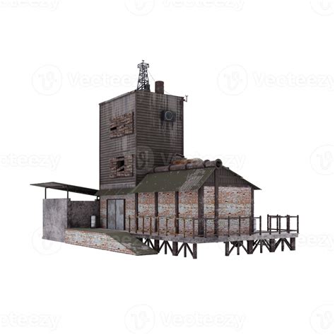 Old Apocalypse Abandoned House With Garage 18732571 Png