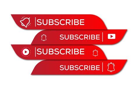 Premium Vector Youtube Subscribe Button Design With Bell Button